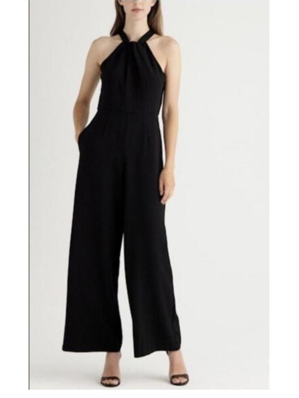 Classic Black Halter Jumpsuit - Elegant Evening Wear